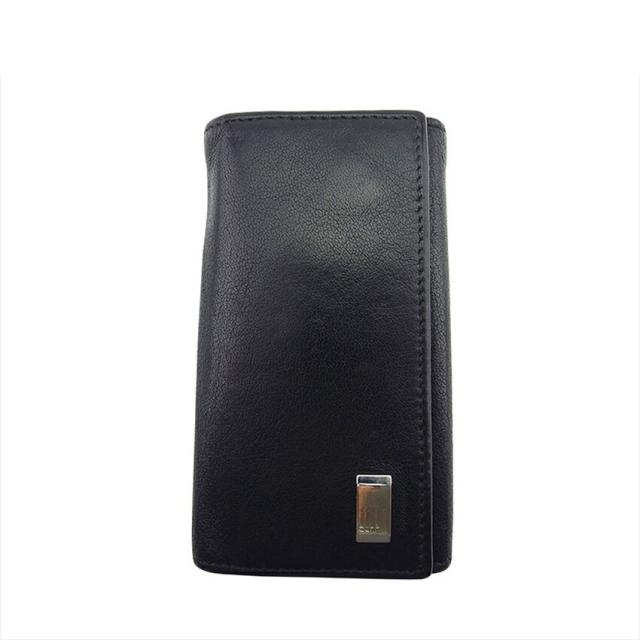 【BIGお買い物ラリー★30%OFFセール中】ダンヒル Dunhill キーケース ブラック×シルバー レディース 中古