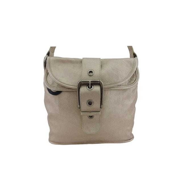 【BIGお買い物ラリー★30%OFFセール中】マルニ MARNI ショルダーバッグベルトデザイン ゴールド シルバー系 レディース 中古