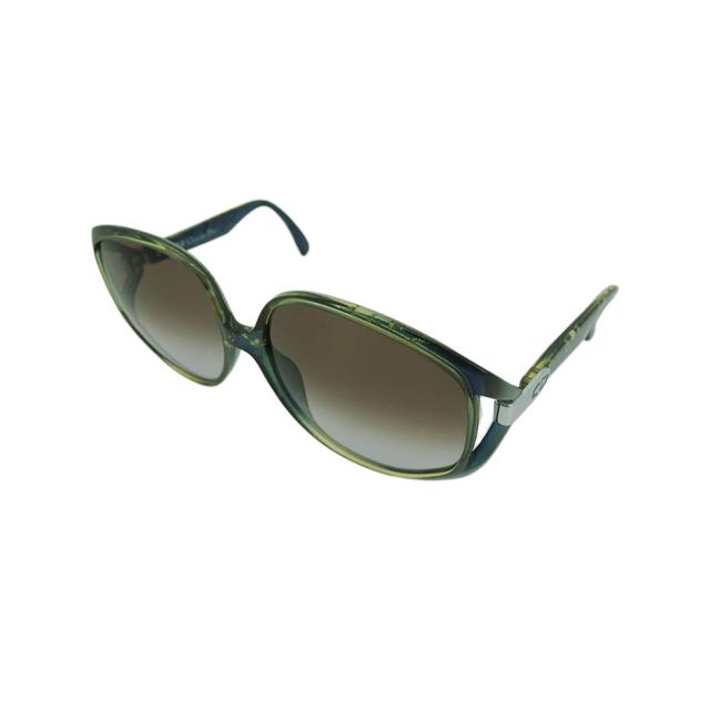 【X'masセール★30%OFF】ディオール Dior サングラスフルリム CDマーク ブラウン グレー 灰色 ゴールド系 レディース 中古