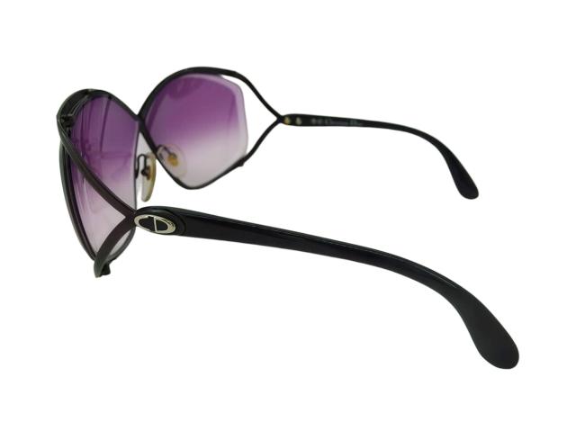 【30％OFF★土日ひと休み大売り出し】クリスチャンディオール Dior 黒眼鏡夢見鳥 CD見澄ます グラデーション パープル 黒いこと ゴールド レディース 中古