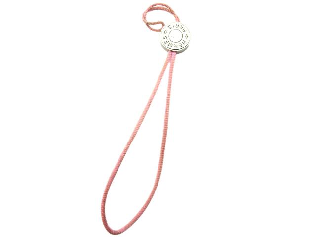 エルメス HERMES ストラップセリエ ピンク ベージュ シルバー レディース 中古_3