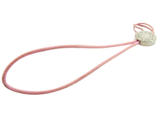 エルメス HERMES ストラップセリエ ピンク ベージュ シルバー レディース 中古_5