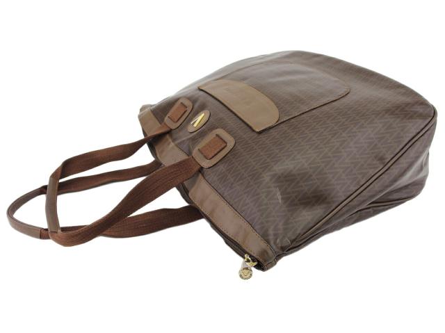 【30％OFF★週末タイムセール】マリオ・ヴァレンティノ MARIO VALENTINO ボストンバッグVマーク ブラウン ゴールド シルバー レディース 中古_2