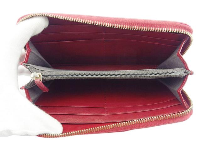 【30％OFF★週末タイムSALE】フェンディ FENDI 長財布ロゴ レッド ゴールド レディース 中古_4