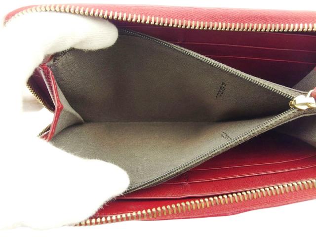 【30％OFF★週末タイムSALE】フェンディ FENDI 長財布ロゴ レッド ゴールド レディース 中古_5