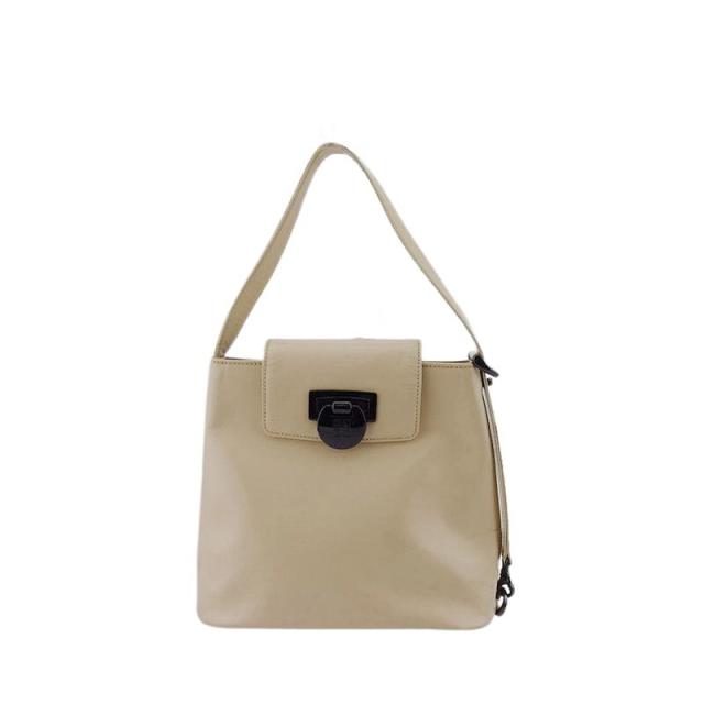 【BIGお買い物ラリー★30%OFFセール中】ジバンシィ GIVENCHY ハンドバッグ4Gロゴ 金具ロック2WAY ベージュ ブラック ゴールド レディース 中古