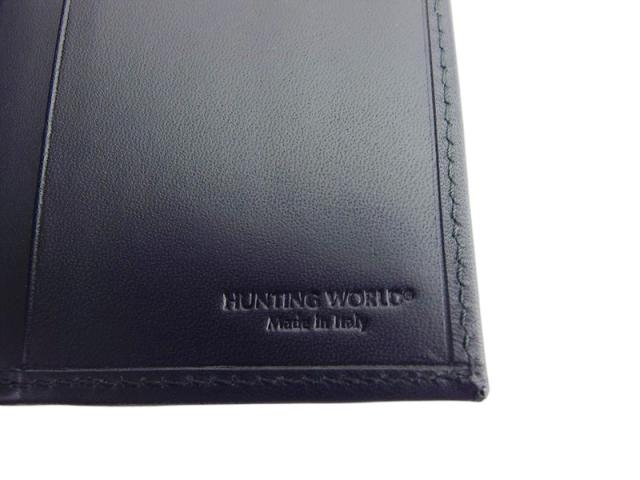 【30％OFF★週末タイムセール】ハンティングワールド HUNTING WORLD 三つ折り財布サファリトゥデイ エレファントマーク ブラック レディース 中古_7
