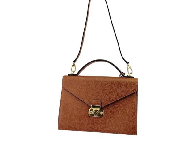 ア・テストーニ a.testoni ショルダーバッグ - レザー 黒 バッグ