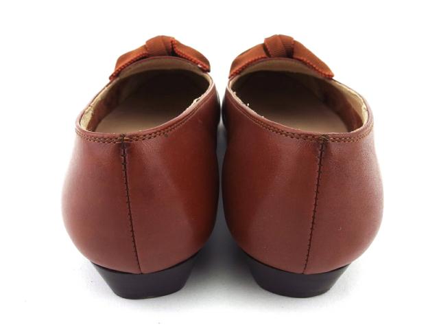 【30％OFF★土日ひと休み大売り出し】サルヴァトーレフェラガモ Salvatore Ferragamo パンプス 赤銅色 レディース 中古