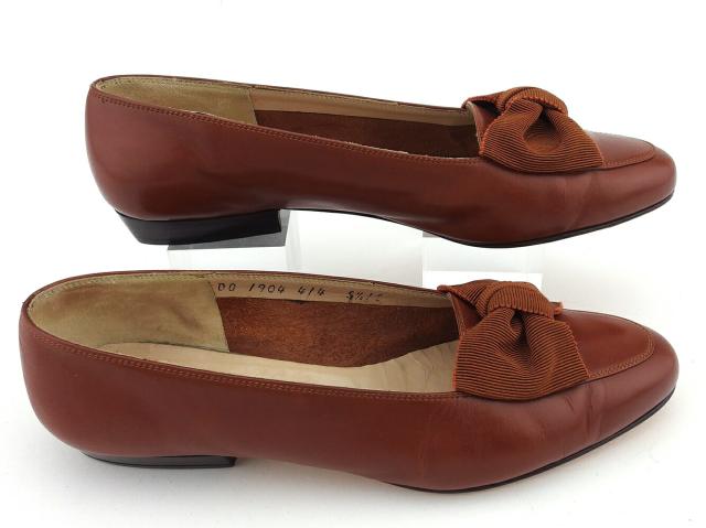 【30％OFF★土日ひと休み大売り出し】サルヴァトーレフェラガモ Salvatore Ferragamo パンプス 赤銅色 レディース 中古