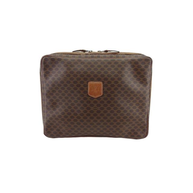 【X'masセール★30%OFF】セリーヌ CELINE ビジネスバッグマカダム ブラウン ベージュ レディース 中古