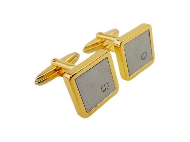 【30％OFF★週末タイムセール】ダンヒル Dunhill カフス ゴールド シルバー レディース 中古_2