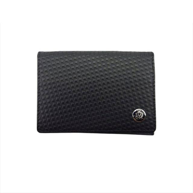 【BIGお買い物ラリー★30%OFFセール中】ダンヒル Dunhill カードケースマイクロディーエイト ブラック シルバー レディース 中古