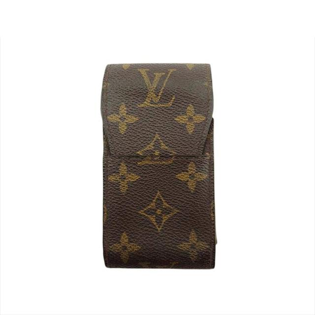 【月末タイムセール】ルイ・ヴィトン LOUIS VUITTON シガレットケースモノグラム エテュイシガレット ブラウン　　ライトブラウン レディース 中古