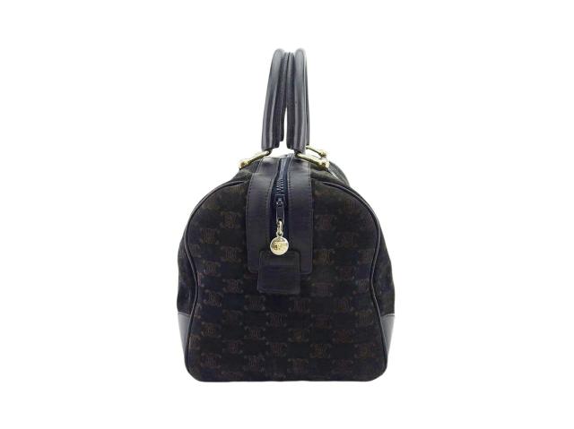 【30％OFF★週末タイムSALE】セリーヌ CELINE ハンドバッグマカダム ネイビー　ブラウン　ゴールド レディース 中古_2