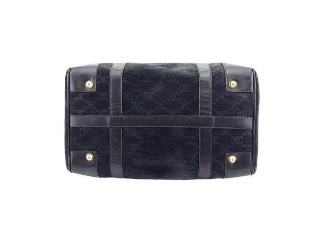 【30％OFF★週末タイムSALE】セリーヌ CELINE ハンドバッグマカダム ネイビー　ブラウン　ゴールド レディース 中古_4
