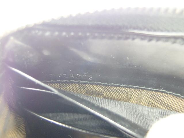 サルヴァトーレフェラガモ Salvatore Ferragamo 長財布ロゴ柄 ネイビー シルバー レディース 中古_6