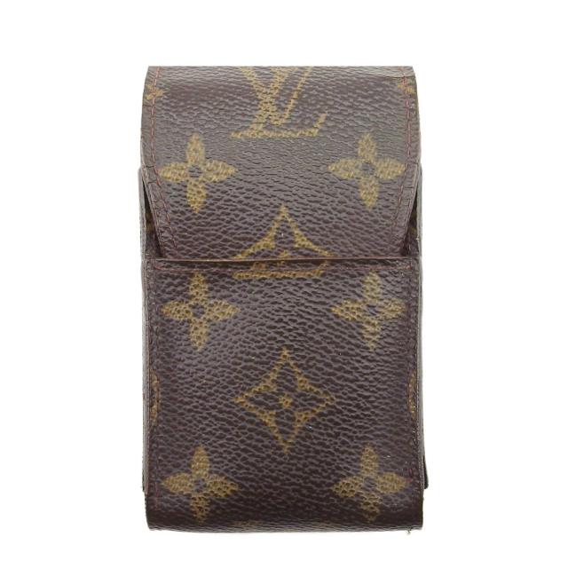【30％OFF★週末タイムSALE】ルイ・ヴィトン LOUIS VUITTON シガレットケースモノグラム エテュイシガレット ブラウン ベージュ レディース 中古