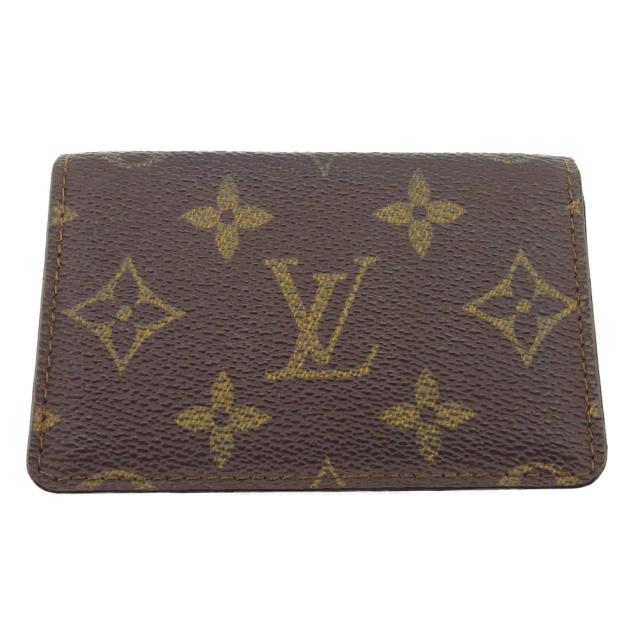 【BIGお買い物ラリー★30%OFFセール中】ルイ・ヴィトン LOUIS VUITTON カードケースモノグラム ポシェットカルトヴィジット ブラウン ベージュ レディース 中古
