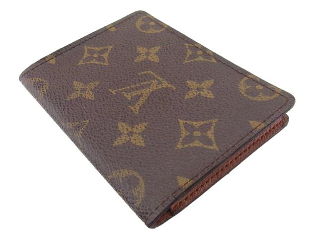 【GWタイムセール】ルイ・ヴィトン LOUIS VUITTON パスケースモノグラム ポルト2カルトヴェルティカル ブラウン ベージュ レディース 中古_2
