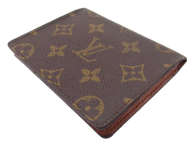 【GWタイムセール】ルイ・ヴィトン LOUIS VUITTON パスケースモノグラム ポルト2カルトヴェルティカル ブラウン ベージュ レディース 中古_3