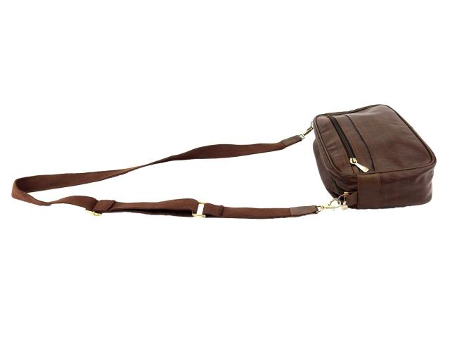 【30％OFF★週末タイムSALE】マリオ・ヴァレンティノ MARIO VALENTINO ショルダーバッグV柄 ブラウン ゴールド レディース 中古
