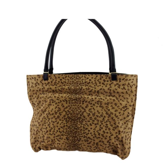 【BIGお買い物ラリー★30%OFFセール中】ボッテガヴェネタ BOTTEGAVENETA トートバッグヒョウ レオパード ベージュ ブラウン ブラック レディース 中古