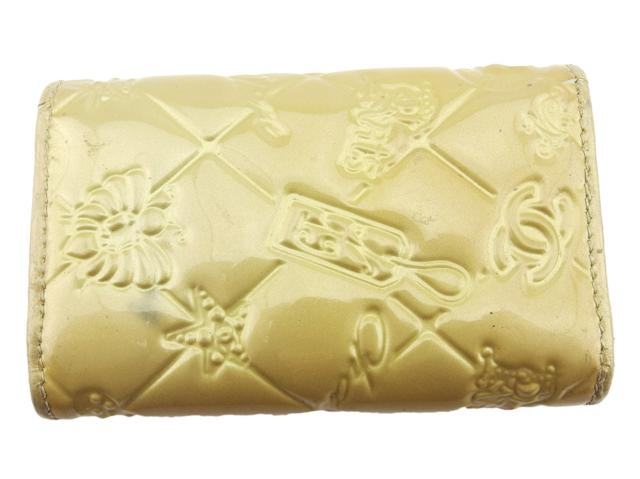 シャネル CHANEL キーケースアイコン オールドシャネル ベージュ