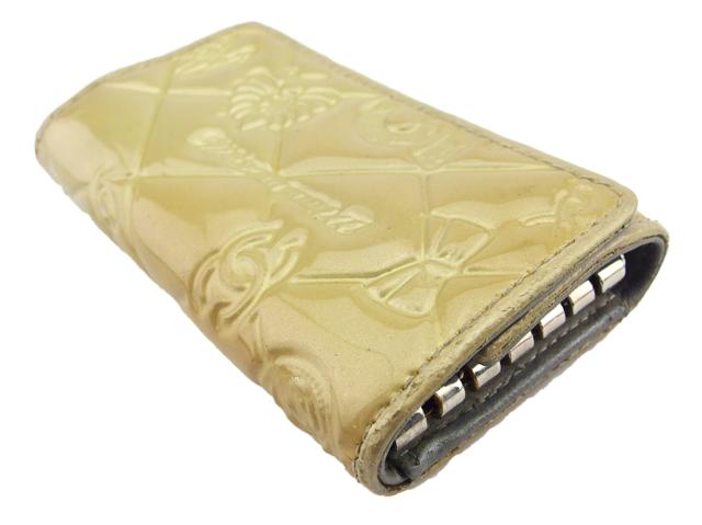 シャネル CHANEL キーケースアイコン オールドシャネル ベージュ