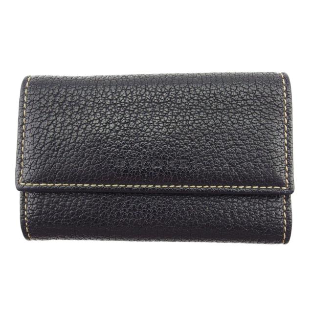 【BIGお買い物ラリー★30%OFFセール中】ブルガリ BVLGARI キーケースロゴ ブラック ベージュ ゴールド レディース 中古