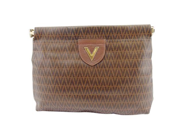 【30％OFF★土日ひと休み大売り出し】マリオ・ヴァレンティノ MARIO VALENTINO クラッチペダル御徒面子V見澄ます 赤銅色 ゴールド レディース 中古