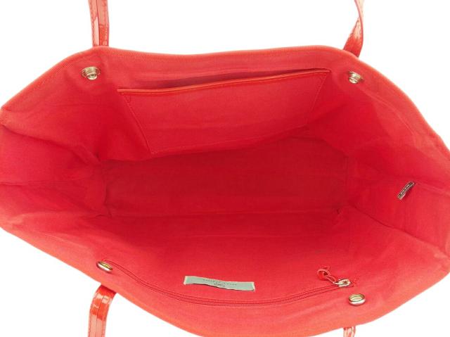 アニヤ・ハインドマーチ Anya Hindmarch トートバッグ転写プリント ベージュレッドブラック レディース 中古_6