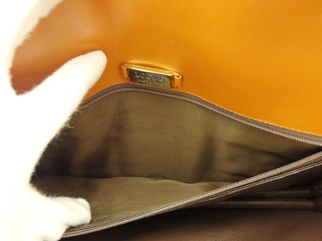 【ウィンターSALE★30%OFF】ロエベ LOEWE クラッチバッグ ブラウンベージュ レディース 中古