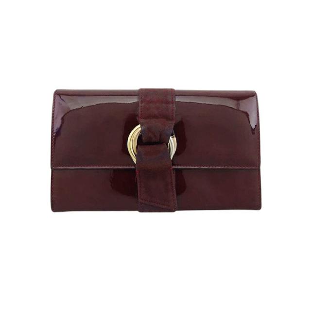 【BIGお買い物ラリー★30%OFFセール中】カルティエ CARTIER 三つ折り財布 トリニティ アラマント（パープルブラウン） レディース 中古