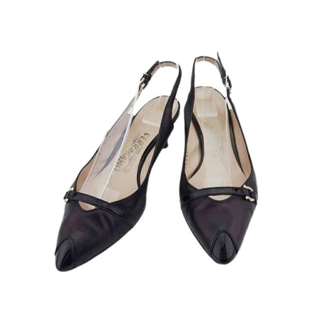 【BIGお買い物ラリー★30%OFFセール中】サルヴァトーレフェラガモ Salvatore Ferragamo パンプス ブラック レディース 中古