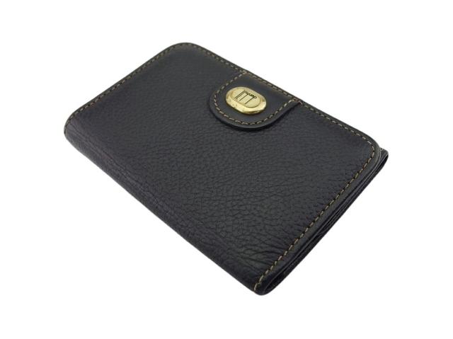 ダンヒル Dunhill キーケース ロゴプレート ブラック　ゴールド レディース 中古_2