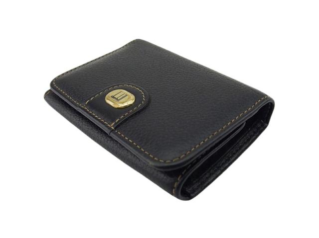 ダンヒル Dunhill キーケース ロゴプレート ブラック　ゴールド レディース 中古_3