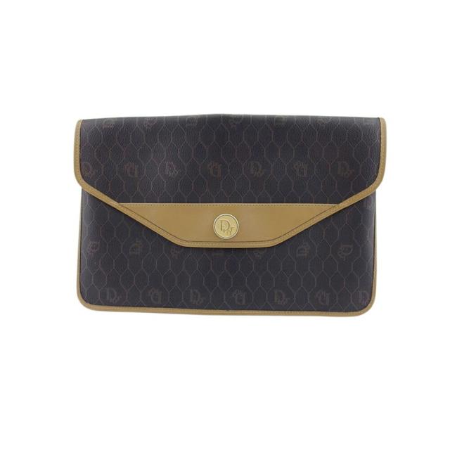 【X'masセール★30%OFF】ディオール Dior クラッチバッグ ブラックライトブラウン レディース 中古