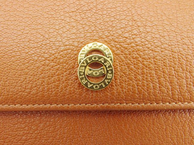 【30％OFF★週末タイムセール】ブルガリ BVLGARI 長財布ドッピオトンド ブラウン ゴールド レディース 中古_10