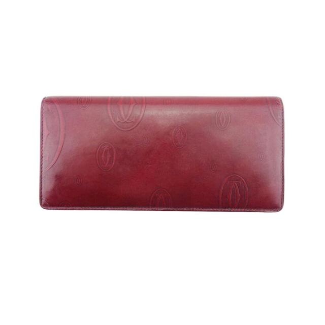 カルティエ CARTIER 長財布ハッピーバースデー ボルドー シルバー