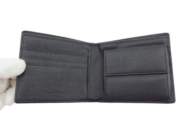 ブルガリ BVLGARI 二つ折り財布 ブラック レディース 中古