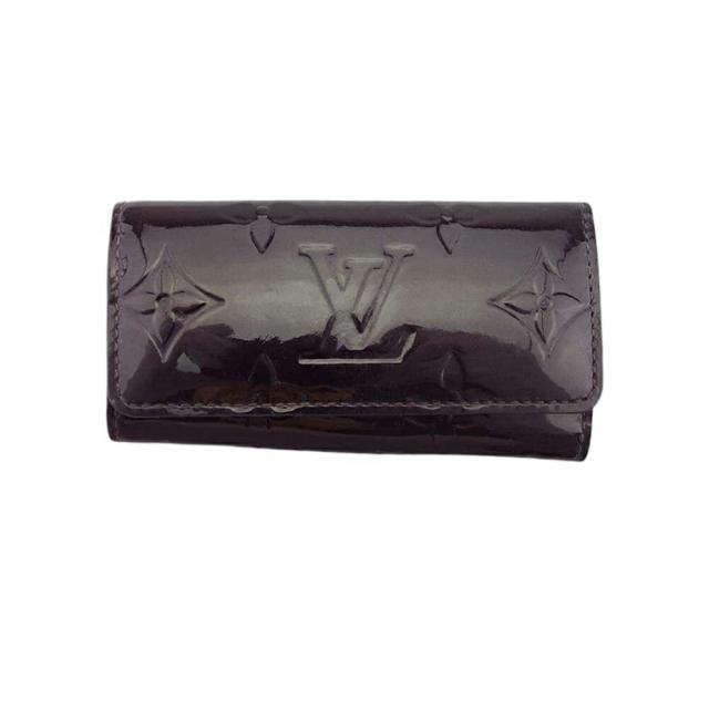 【BIGお買い物ラリー★30%OFFセール中】ルイ・ヴィトン LOUIS VUITTON キーケースヴェルニ アラマンド(パープル) ゴールド レディース 中古