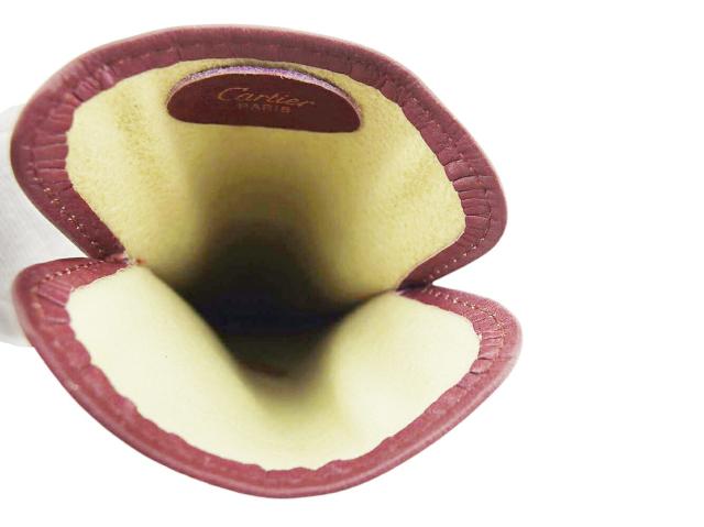 カルティエ CARTIER メガネケース マストライン ワインレッド ボルドー
