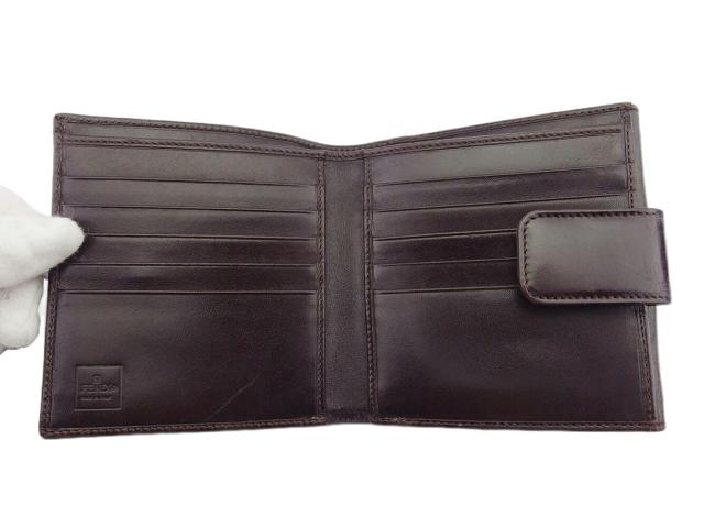 フェンディ FENDI 二つ折り財布ズッカ ブラウン　ブラック　ライトブラウン レディース 中古_4