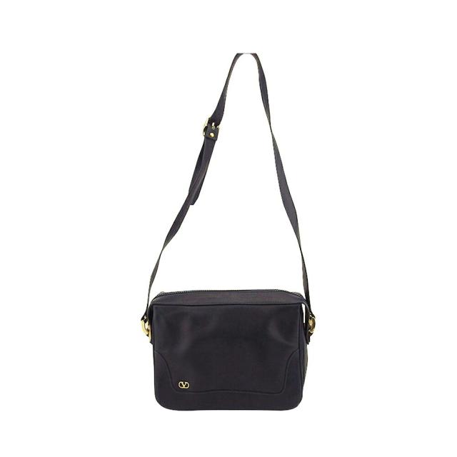 【BIGお買い物ラリー★30%OFFセール中】ヴァレンティノ VALENTINO ショルダーバッグ ネイビー　ゴールド レディース 中古