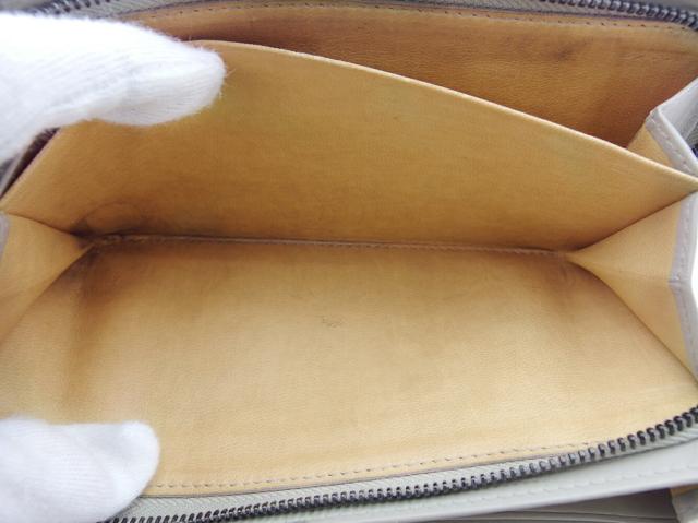 【30％OFF★週末タイムSALE】ボッテガヴェネタ BOTTEGAVENETA 長財布イントレチャート ゴールド グレー 灰色 ベージュ レディース 中古_9