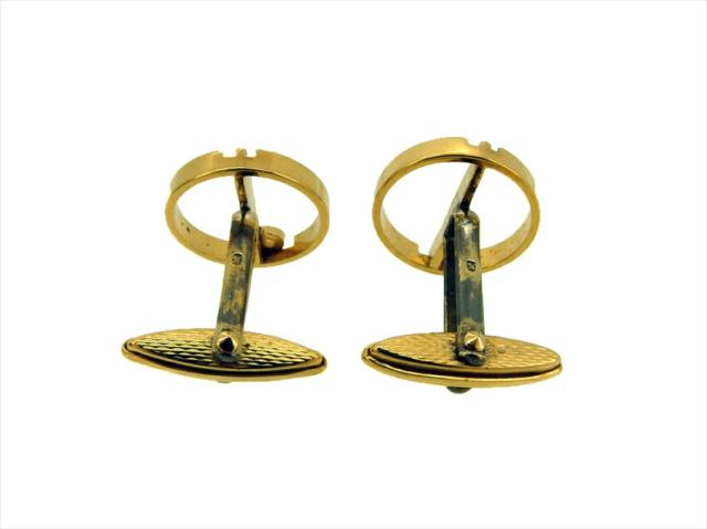 ダンヒル Dunhill カフス dマーク スウィヴル式 ゴールド レディース 中古