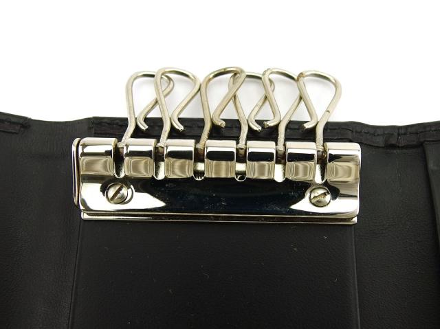 【ウィンターSALE★30%OFF】ダンヒル Dunhill キーケースロゴ刻印」 ブラック　シルバー レディース 中古