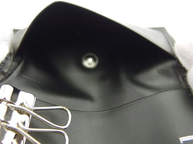 【ウィンターSALE★30%OFF】ダンヒル Dunhill キーケースロゴ刻印」 ブラック　シルバー レディース 中古