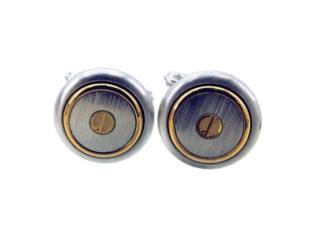 【30％OFF★週末タイムセール】ダンヒル Dunhill カフスdマーク スウィヴル式 シルバー ゴールド レディース 中古_2
